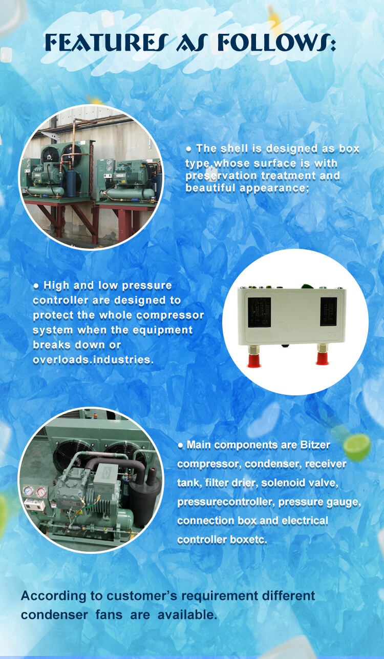Condensing Refrigeration Compressor Unit For Cold Storage manufacture