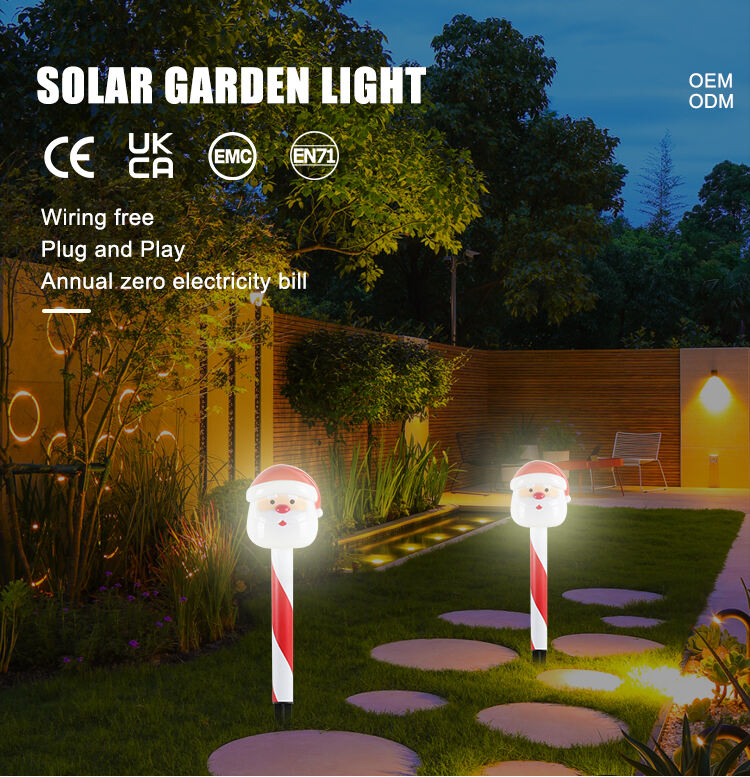 Source Factory Outdoor Garden Decorative Light Waterproof Pathway Landscape Led Christmas Solar Lights manufacture