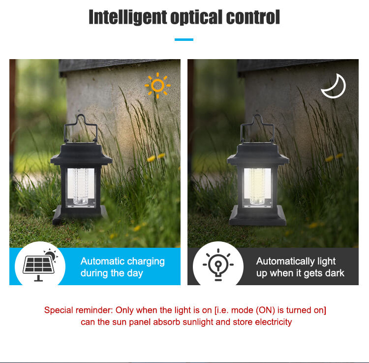 Led Retro Camping Lantern Light Stick Lamp Path Tree Lawn Hanging Outdoor Garden Solar Energy Powered Lights details