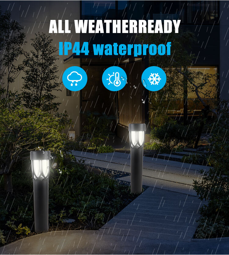 New Design Outdoor Warm White Lights Led Pillar Lamp Solar Power Light For Front Door Yard Garage Garden details