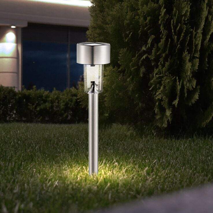 Outdoor LED Pathway Stainless Steel Landscape Lighting Patio Solar Garden Light manufacture