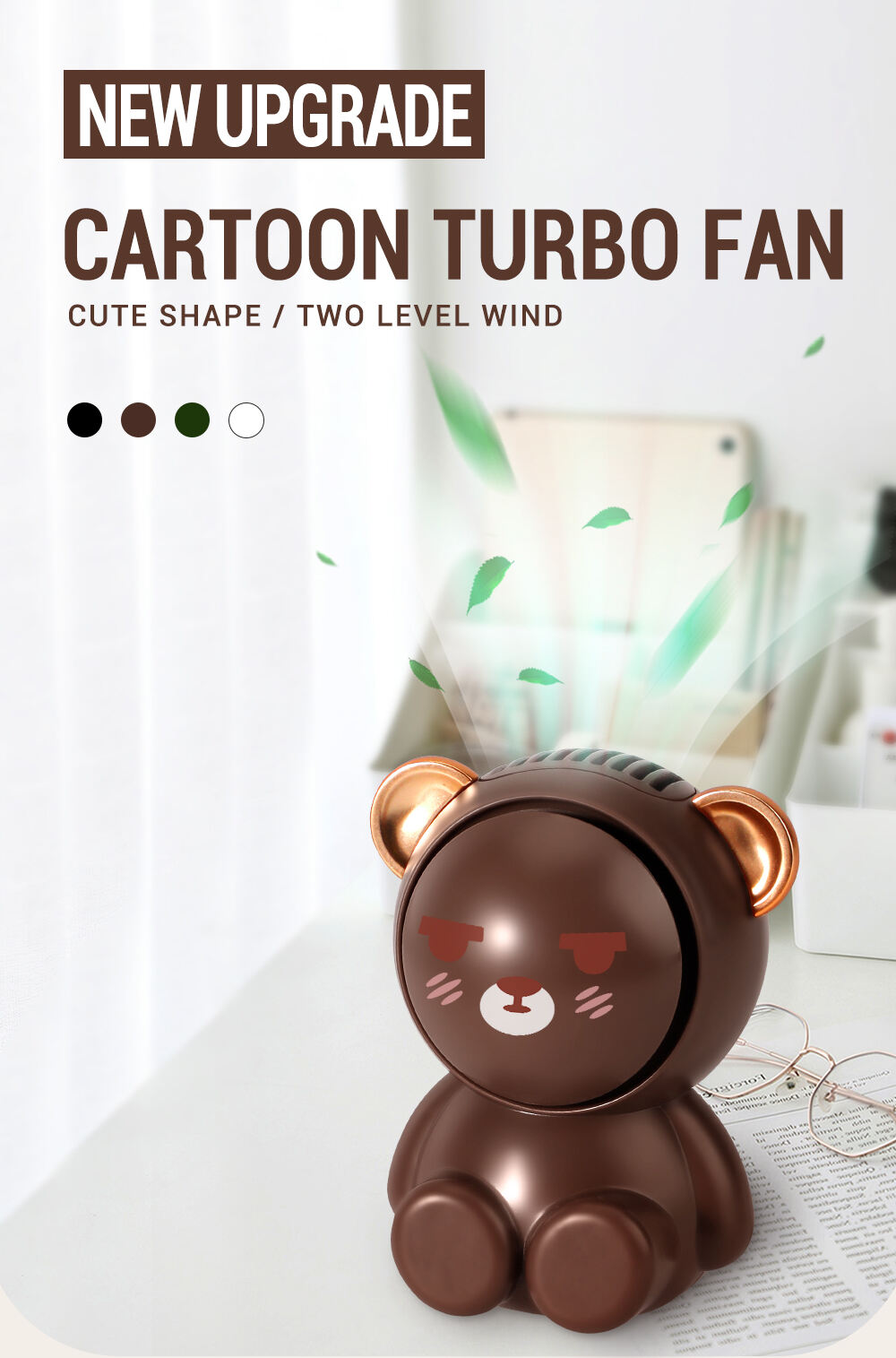 500mAh Mini Cute Beer Electric Fan Cooling Bladeless Mini Portable Rechargeable Eyelashes Fan Outdoor Hanging Neck Fan details