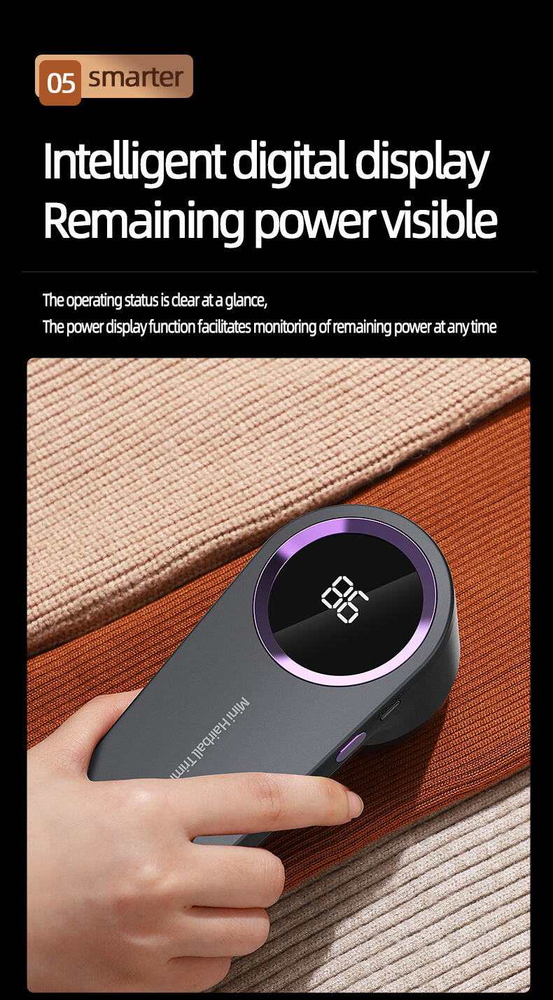 NURFIODUR Lint Remover Portable LED Digital Display Fabric Shaver USB Rechargeable Sweater Shavers Hairball Trimmer Remover manufacture