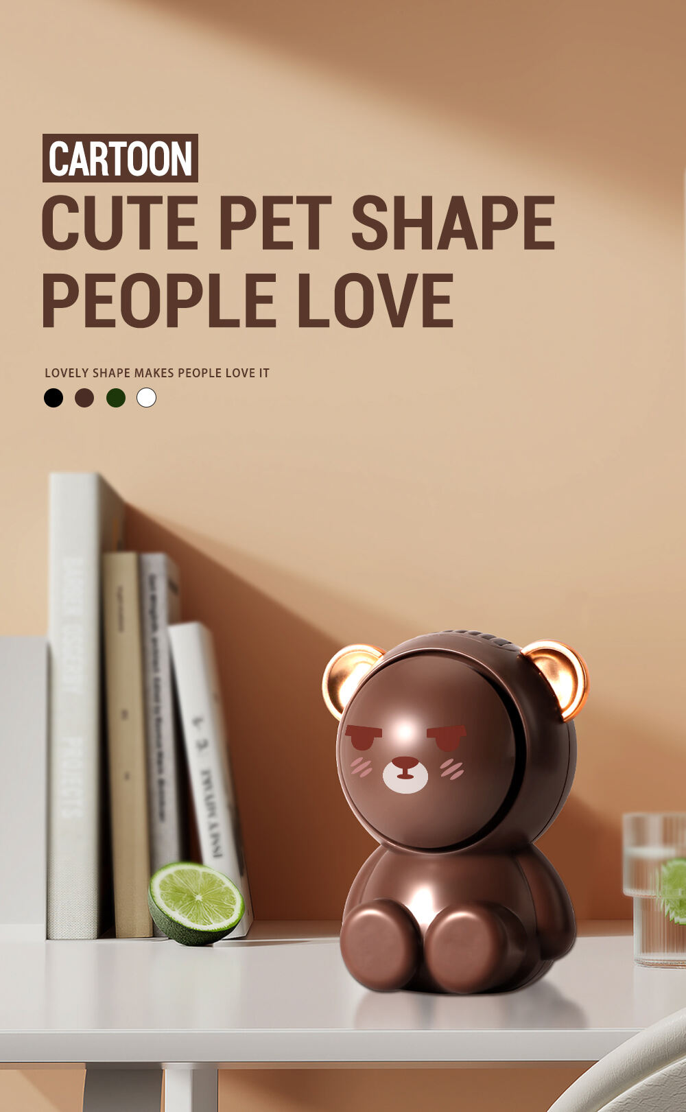 500mAh Mini Cute Beer Electric Fan Cooling Bladeless Mini Portable Rechargeable Eyelashes Fan Outdoor Hanging Neck Fan details