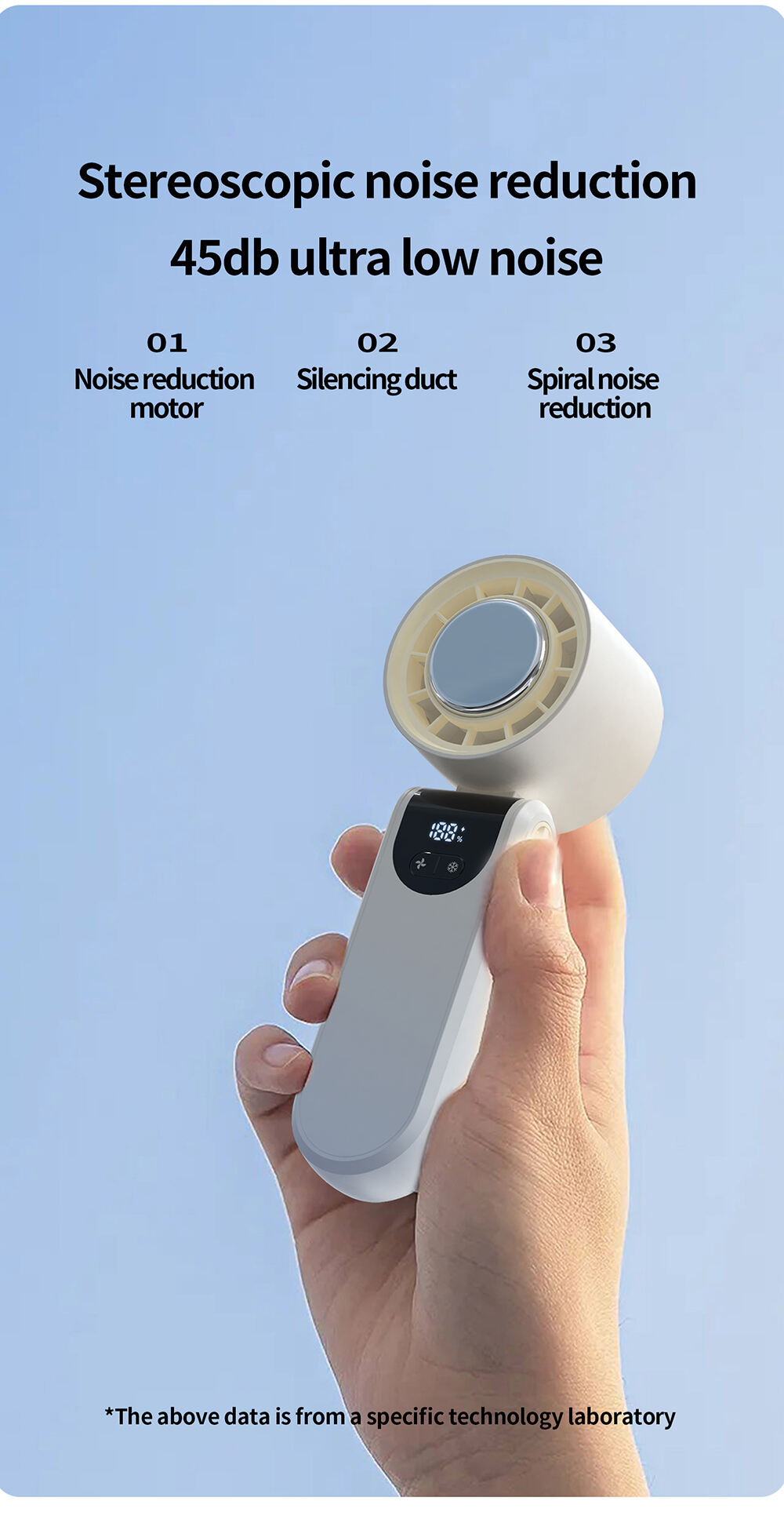 OEM Mini Portable Personal Cooling Fan Foldable Rechargeable 100 Speed Air Cooling Handheld Fan with Refrigeration Wearable Fan supplier