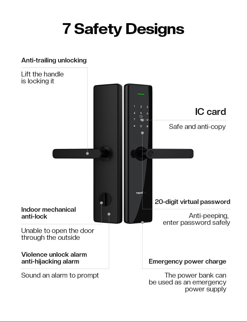 European Electronic Smart Keyless Entry System Door Lock Fingerprint Password Home Apartment Best Keypad Door Lock Tuya supplier