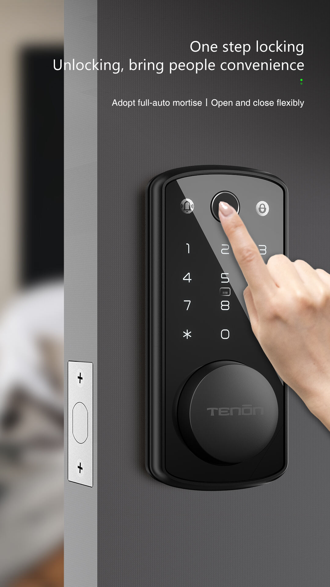 TENON K7 Biometric Fingerprint Key/Card Access Smart Door Lock Automatic Electronic Mini Digital Password Cloud Storage Hotels supplier