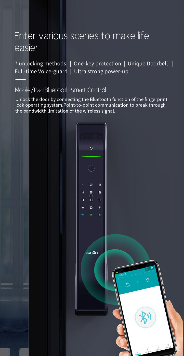 New Automatic Electric Rim Lock Anti Theft Double-sided Fingerprint Smart Lock Face Recognition Outdoor manufacture