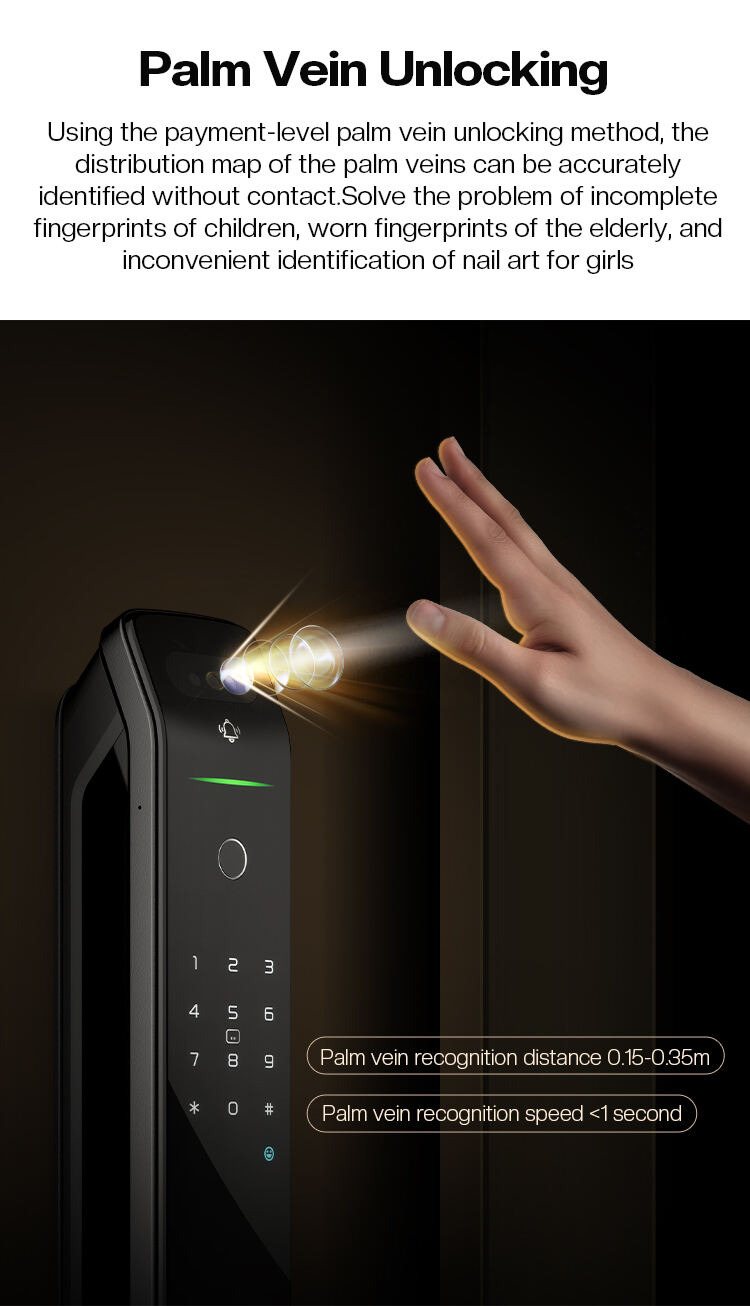 Automatic Digital Smart Biometric Door Lock High Security WiFi Keyless Password Memory Card Storage for Smart Home Security supplier