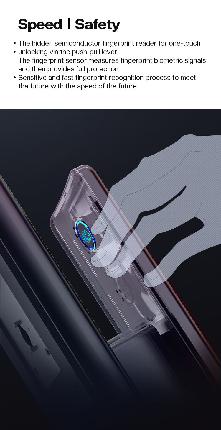 Smart Tuya Key Card Door Lock System Push Pull Feature New Design Waterproof Digital WiFi Semiconductor Fingerprint Sensor App supplier