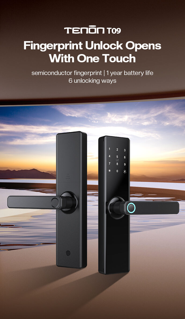 Indoor Smart Tuya Bluetooth Electronic Lever Door Lock Keyless Biometric Smart Deadbolt Fingerprint Lock Door manufacture