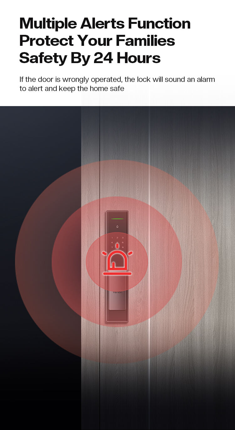Smart Tuya Key Card Door Lock System Push Pull Feature New Design Waterproof Digital WiFi Semiconductor Fingerprint Sensor App supplier