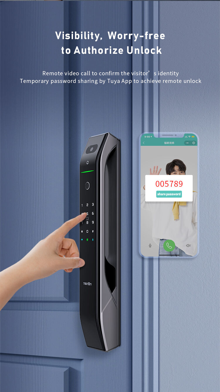 Antique Electric Tuya App Pull Push Automatic Smart Lock Passcode Digital Double Finger Print Smart Camera Door Lock details