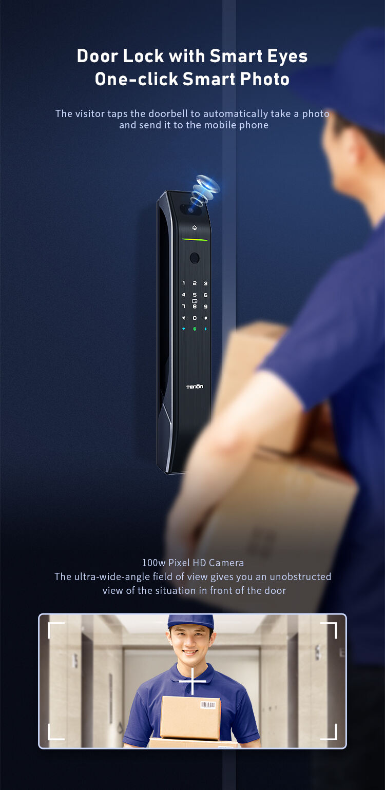 Antique Electric Tuya App Pull Push Automatic Smart Lock Passcode Digital Double Finger Print Smart Camera Door Lock factory