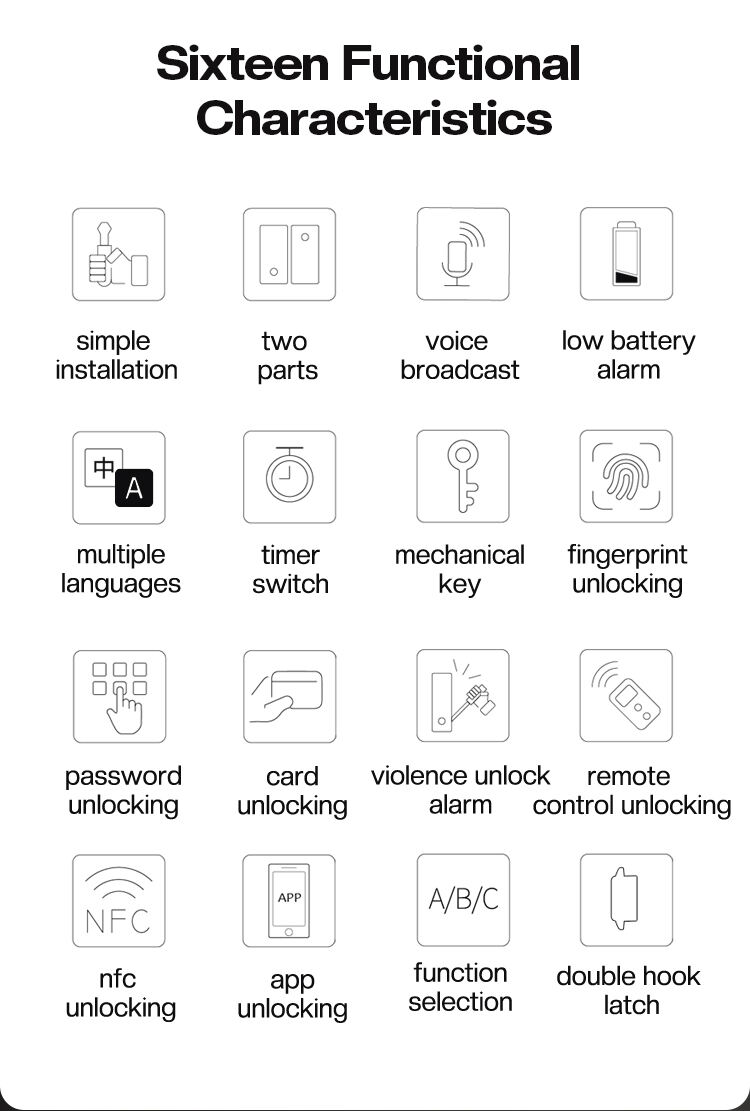 Hot Selling K5 Tuya App Smart Locks WiFi Password Card & Mechanical Key Unlock Electronic Glass Door Lock with TT Lock Control factory