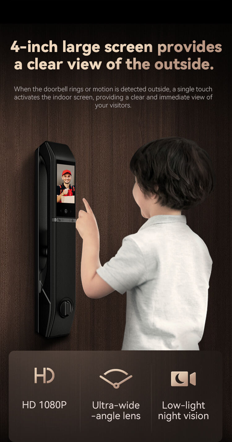Home Security System Fully Automatic Tuya Intelligent Smart Lock Keyless Digital Fingerprint Palm Vein Smart Exterior Door Lock factory
