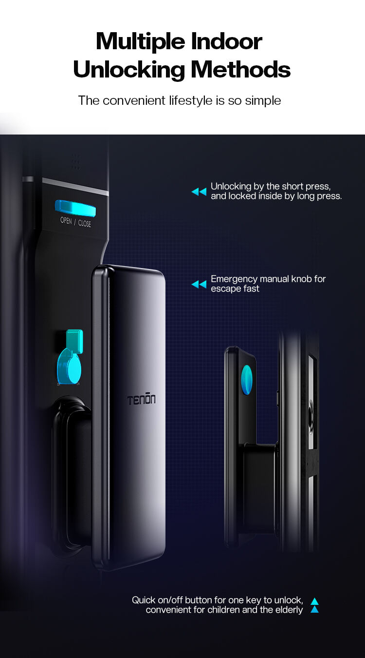 Smart Tuya Key Card Door Lock System Push Pull Feature New Design Waterproof Digital WiFi Semiconductor Fingerprint Sensor App details
