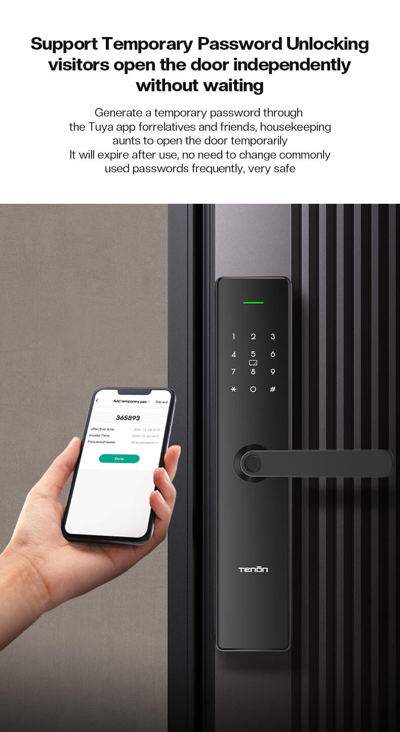European Electronic Smart Keyless Entry System Door Lock Fingerprint Password Home Apartment Best Keypad Door Lock Tuya details