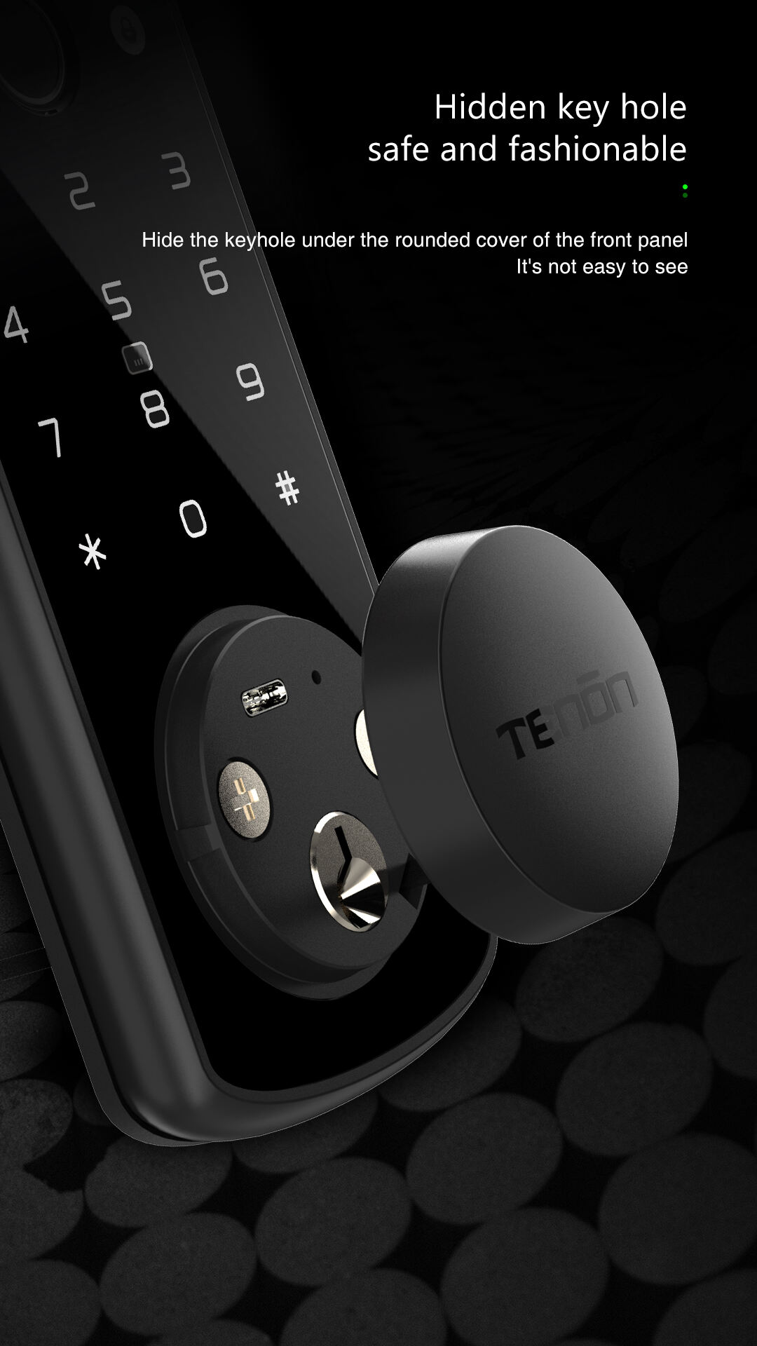 TENON K7 Biometric Fingerprint Key/Card Access Smart Door Lock Automatic Electronic Mini Digital Password Cloud Storage Hotels manufacture