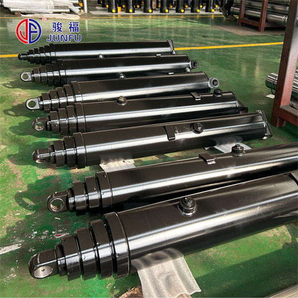 What are the benefits of using a two stage hydraulic cylinder?