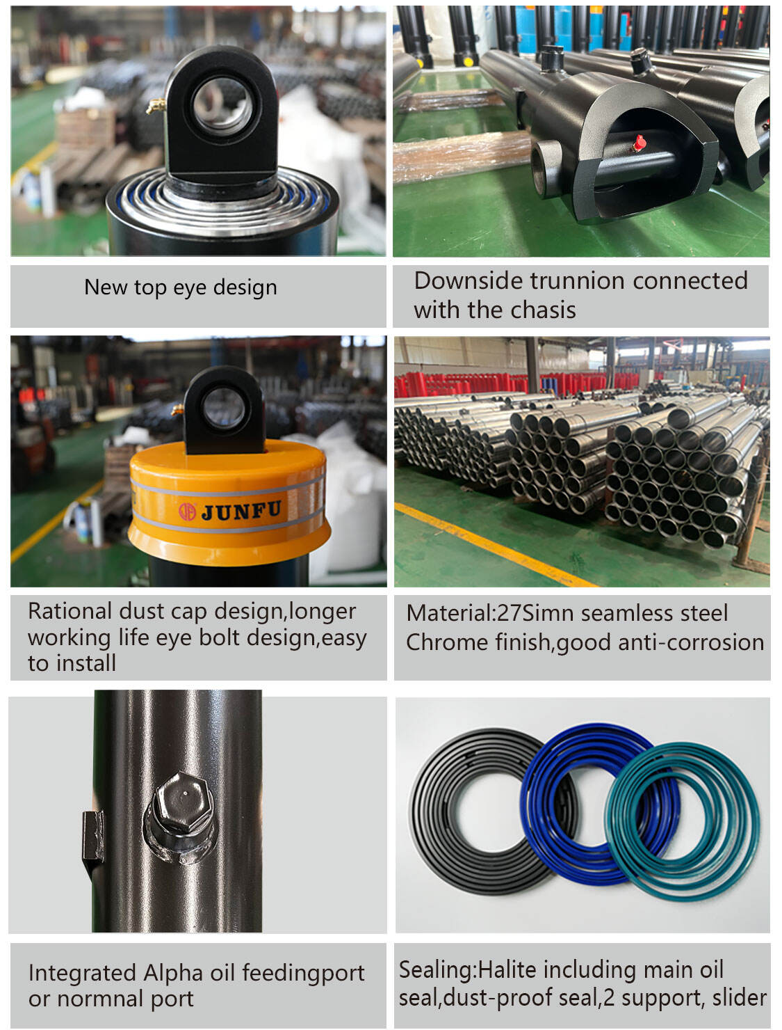 product factory sales front end telescopic multistage  hydraulic cylinders for  dump truck and trailer-18