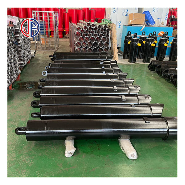 The inner workings of a dump trailer hoist cylinder.