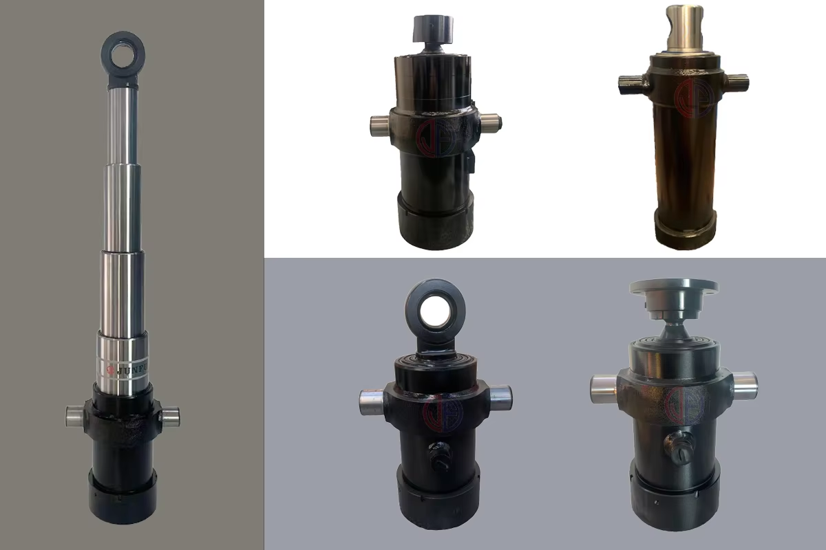 product junfu custom high performance single acting multistage trailers engine piston cylinder underbody telescopic hydraulic cylinders-15