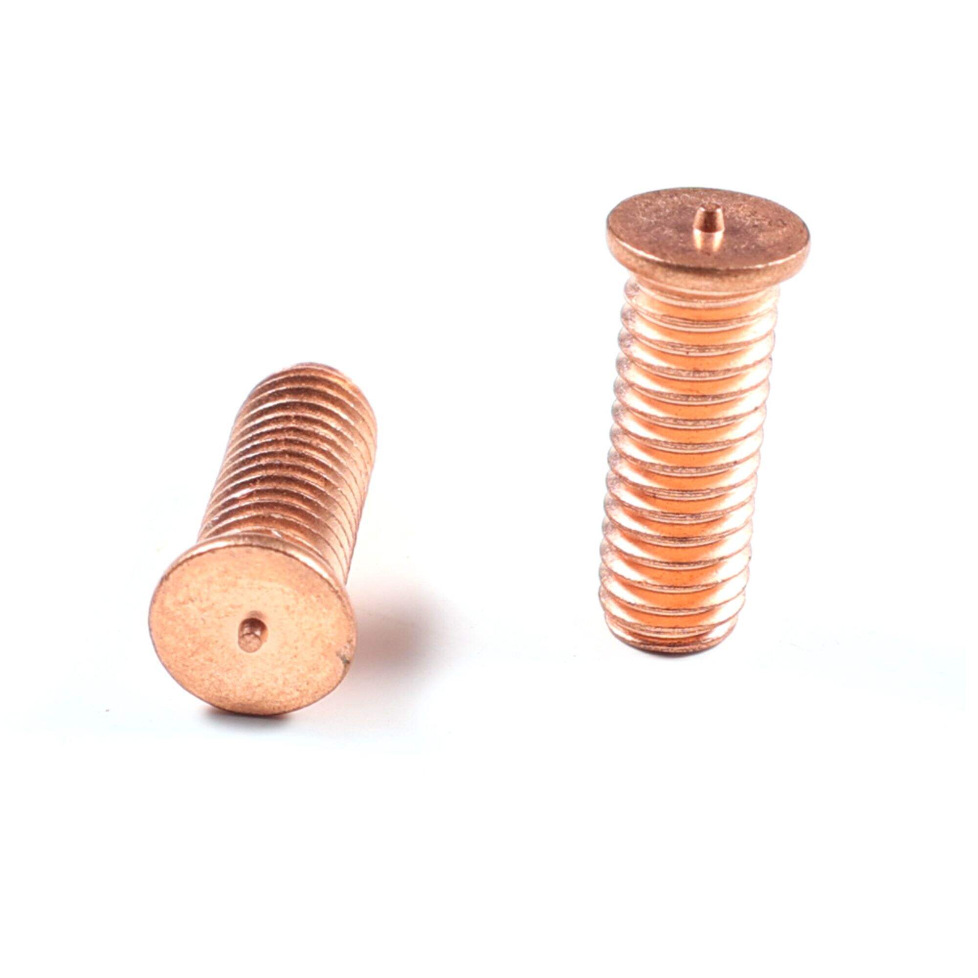 M4 M6x16 Copper Plated Steel Flanged CD Arc Stud Welding with Ceramic Ferrule