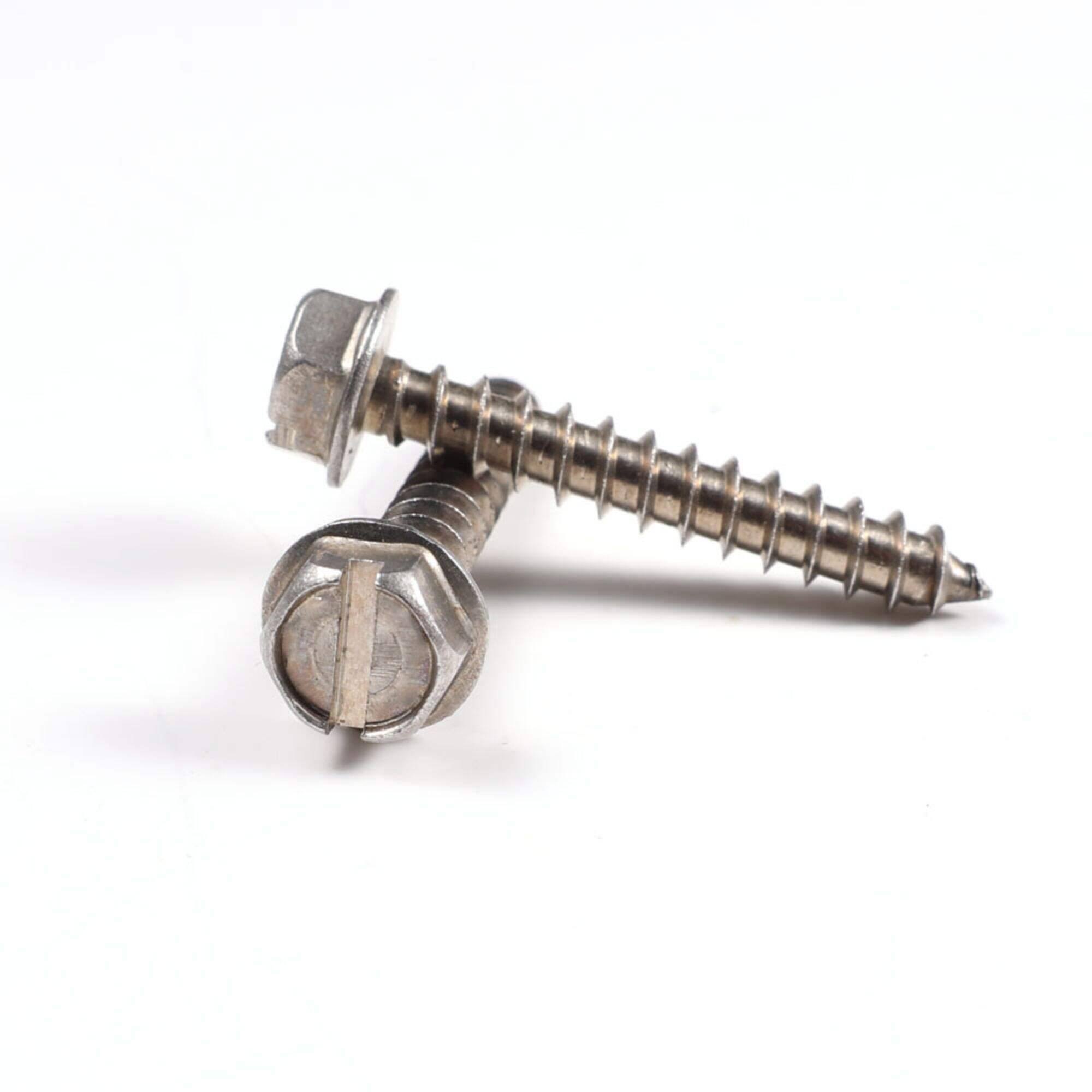 Lience Plate Screw 14# Stainless Steel Hex Washer Head Slot Phillips Self Tapping Screw