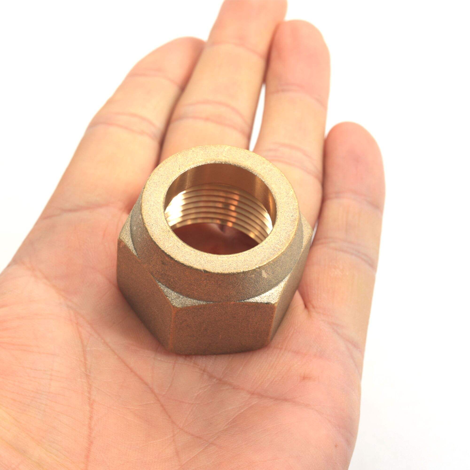 Screw Nut Manufacturer 3/8 5/8 3/4 Air Copper Pipe Forged Brass Flare Nut Fitting