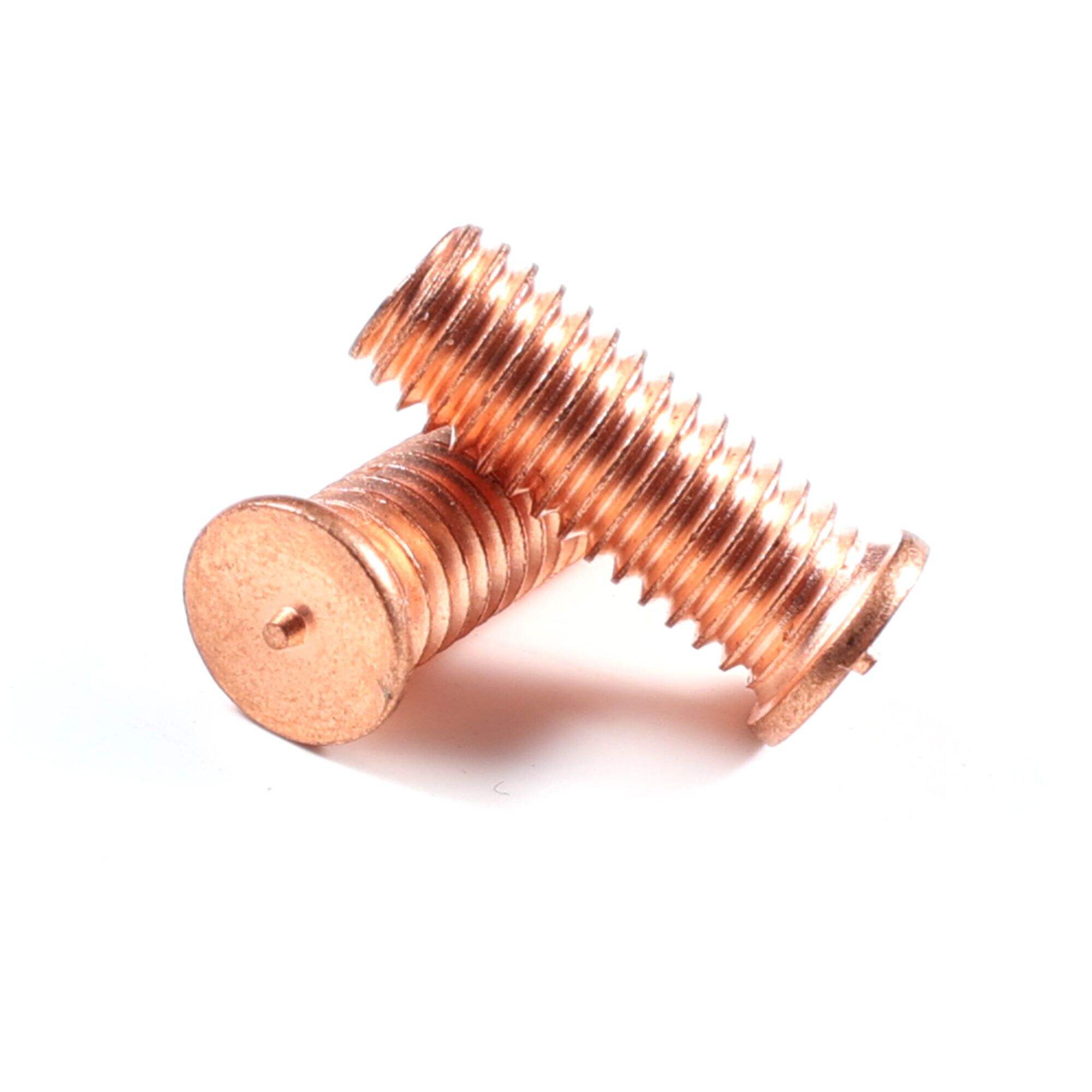 Stainless Steel Copper Plated CD Fully Threaded Discharge Spot Welding Studs Screw