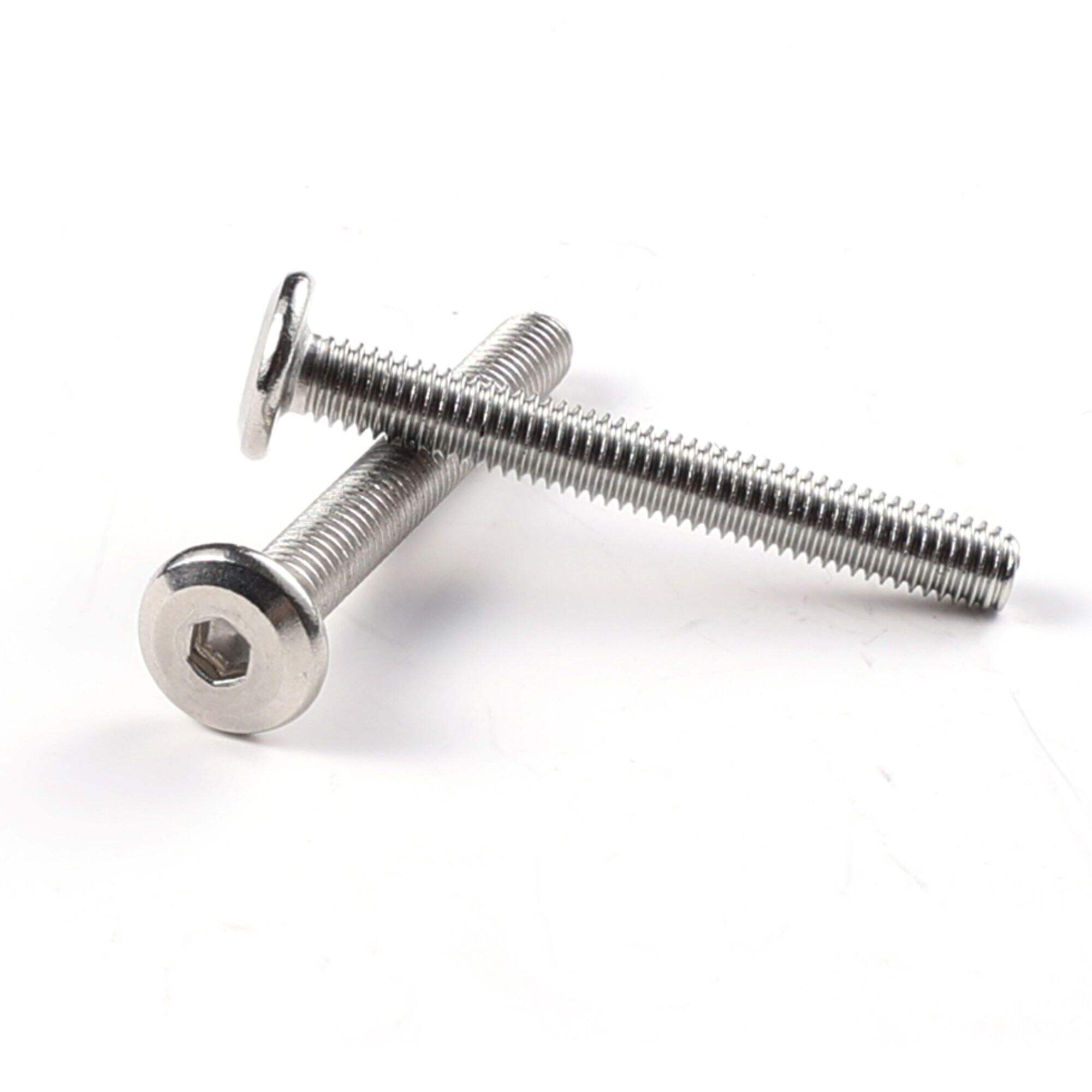 304 Stainless Steel Furniture Screws M8 Flat Head Chamfered Hex Socket Furniture Bolts