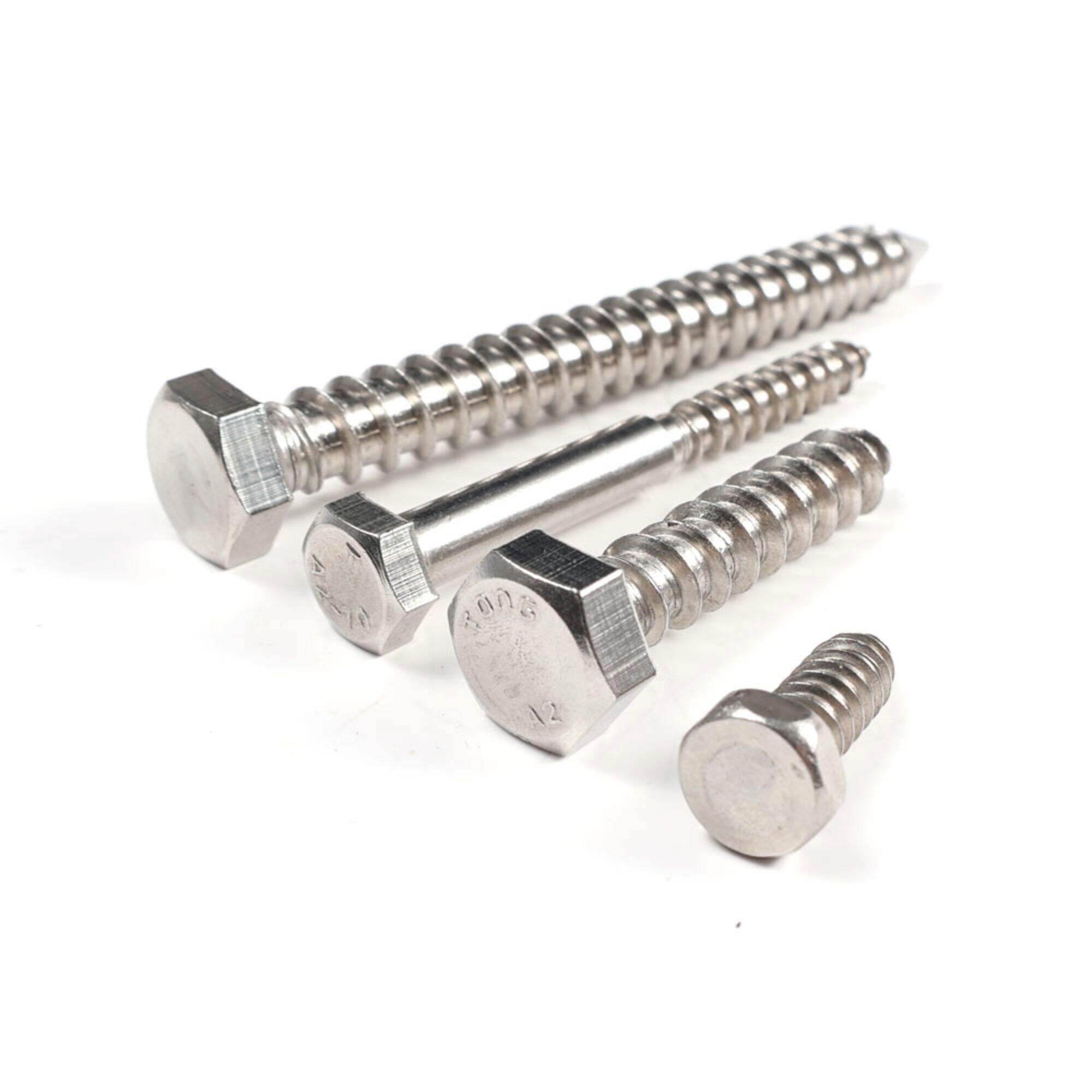 DIN571 Hexagon Hex Head Coach Lag Screw Bolt Self Tapping Wood Screw Stainless Steel