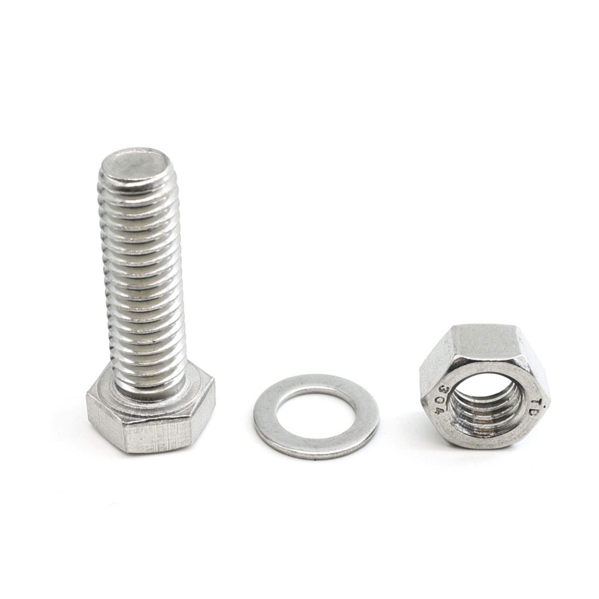18-8 Stainless Steel Hex Head Cap Screw with Nut and Washer