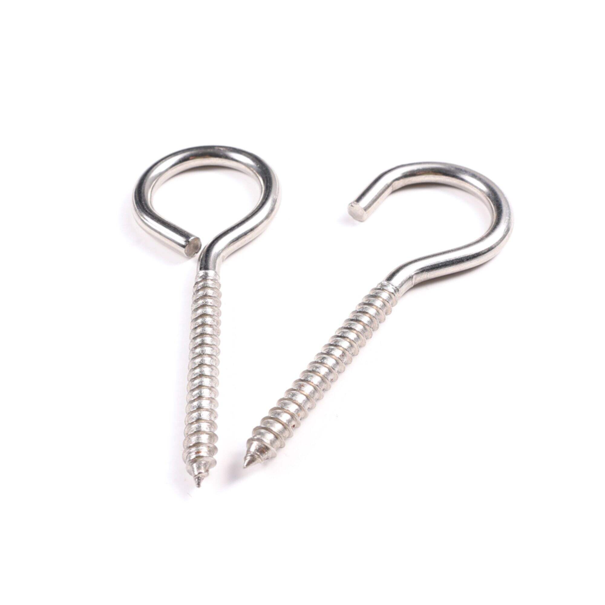 Stainless Steel 316 Wood Hook Screw Eyes Thread Fish Self Tapping Small Eye Screws