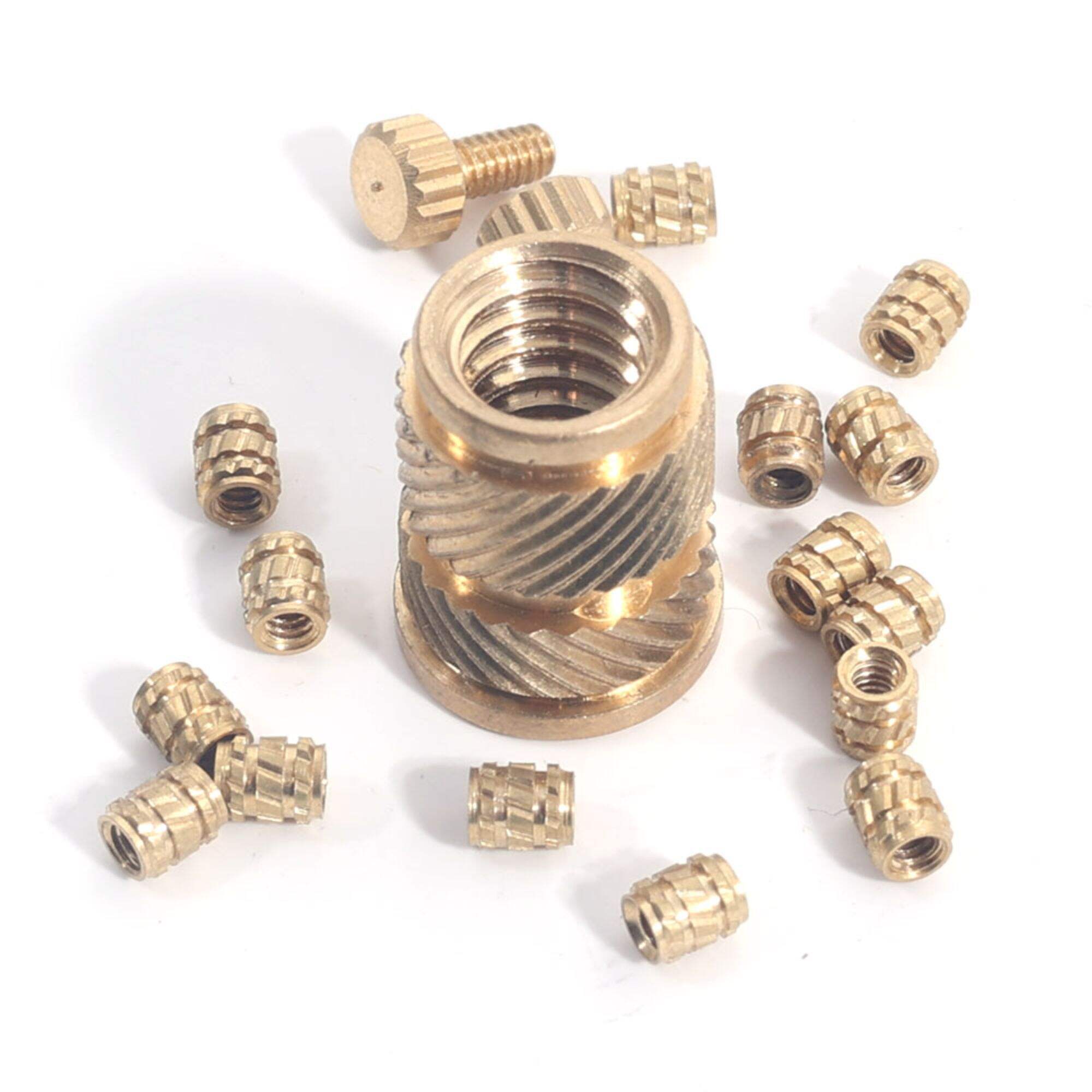 DIN16903 Flanged Straight Knurl Straight Blind Self Tapping Screw Expand Thru Threaded Brass Insert Nut