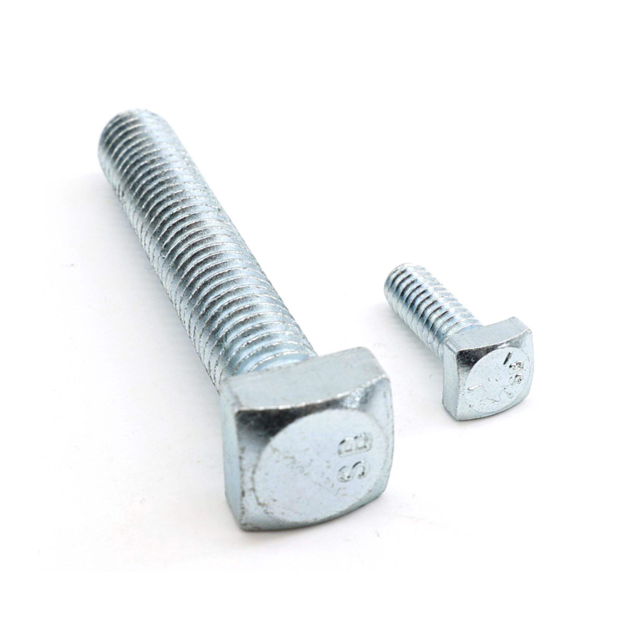 1-8 X 6 A307 Blue Zinc Plated Partial Thread Square Head Machine Bolt