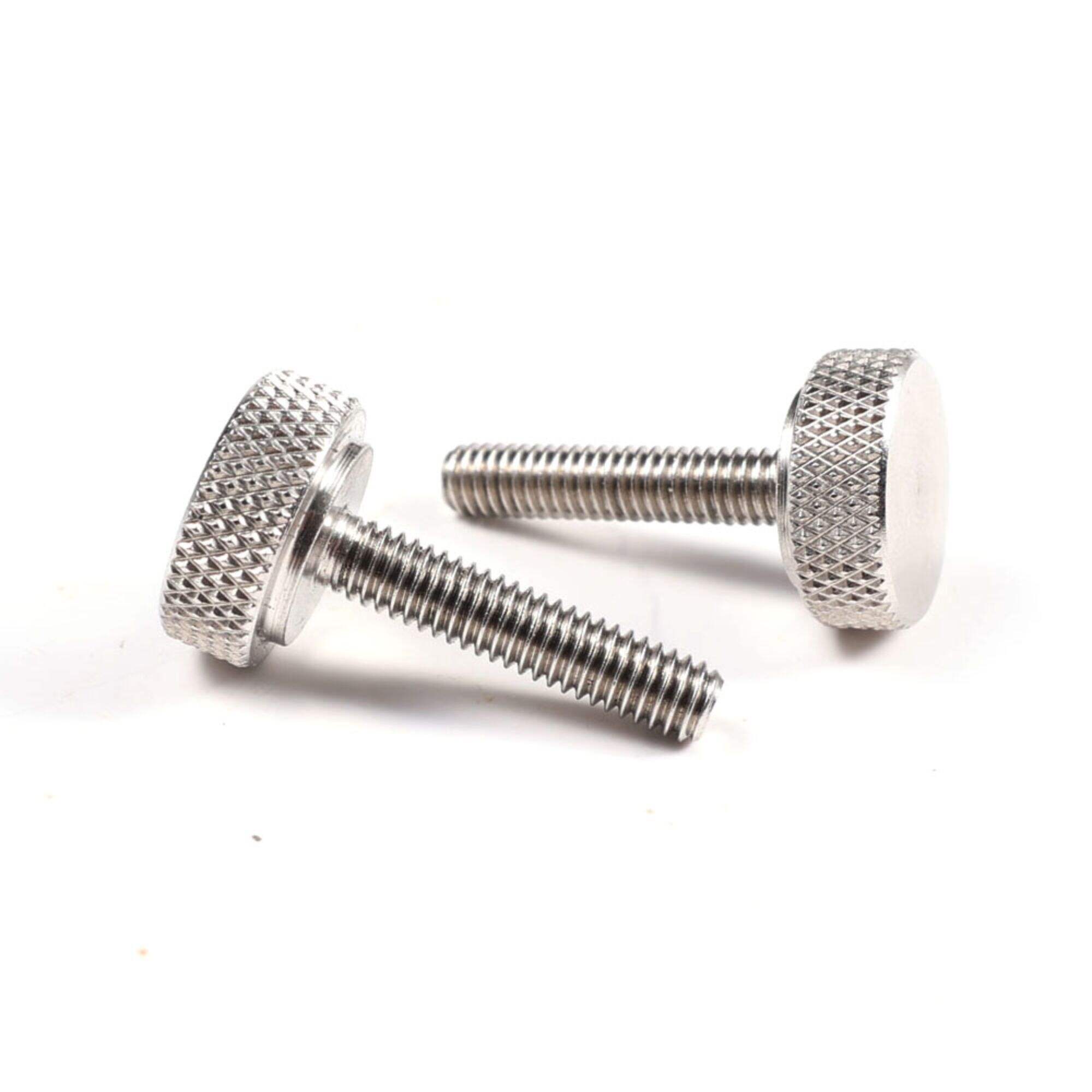 Stainless Steel M3 M4 M5 Flat Head Knurled Thumb Machine Screw M6 M8 M10