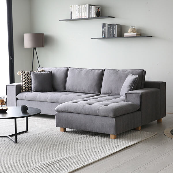 Choose from a variety of modern and classic grey L shaped couch designs