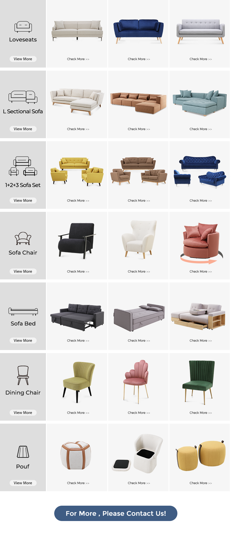 New Flexible Modular Sofa Set for Living Room Sectional Couch in Grey Customizable Layout and Modern Simple Design details