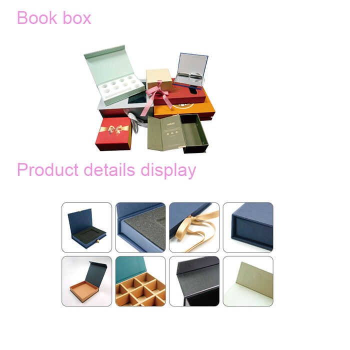 product custom rose gold cardboard flat folding hair extension paper packaging gift box with ribbon-11