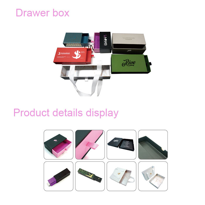 product custom rose gold cardboard flat folding hair extension paper packaging gift box with ribbon-13