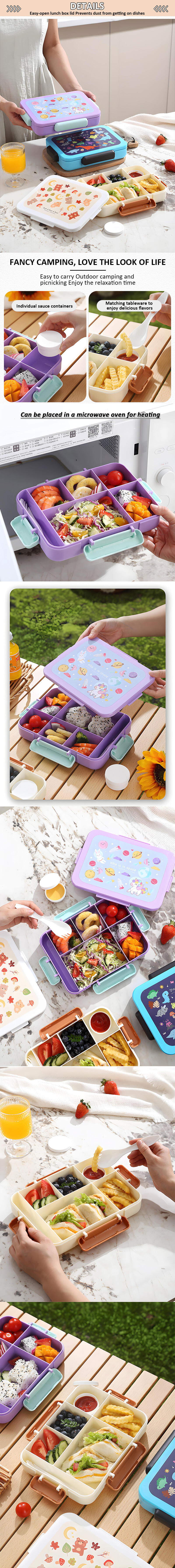 Hot Sale Rectangular PP Lunch Bento Box Plastic Bento Container for Serving Fruit and Food manufacture