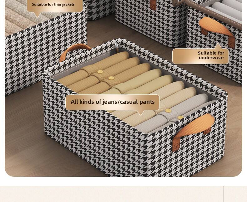 clear Jeans Underwear Pants Large Capacity Stackable Clothing Organizers 0ldable Storage Boxes with Lid & Bins factory