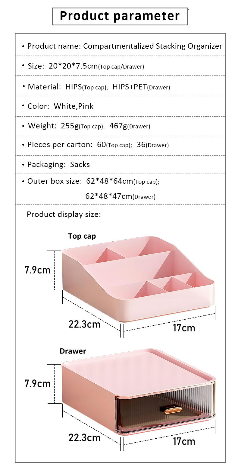 product customized minimalist cosmetics skincare products lipstick storage rack drawer style accessory storage desk neat storage box-4