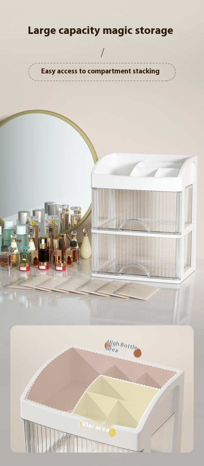 Large Capacity Multi-layer Drawer Storage Cabinet New Desktop Dormitory Organizer Box for Cosmetics Masks Plastic manufacture