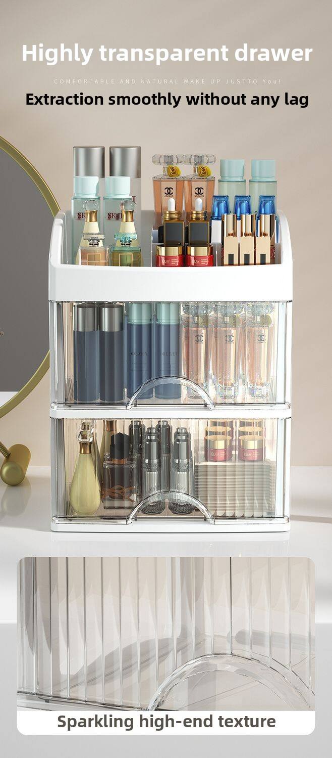Large Capacity Multi-layer Drawer Storage Cabinet New Desktop Dormitory Organizer Box for Cosmetics Masks Plastic manufacture
