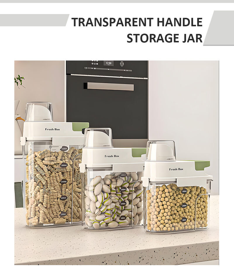 New Products Clear Plastic Rice Cereal Grain Storage Containers Set With Lids Airtight for Food Storage details