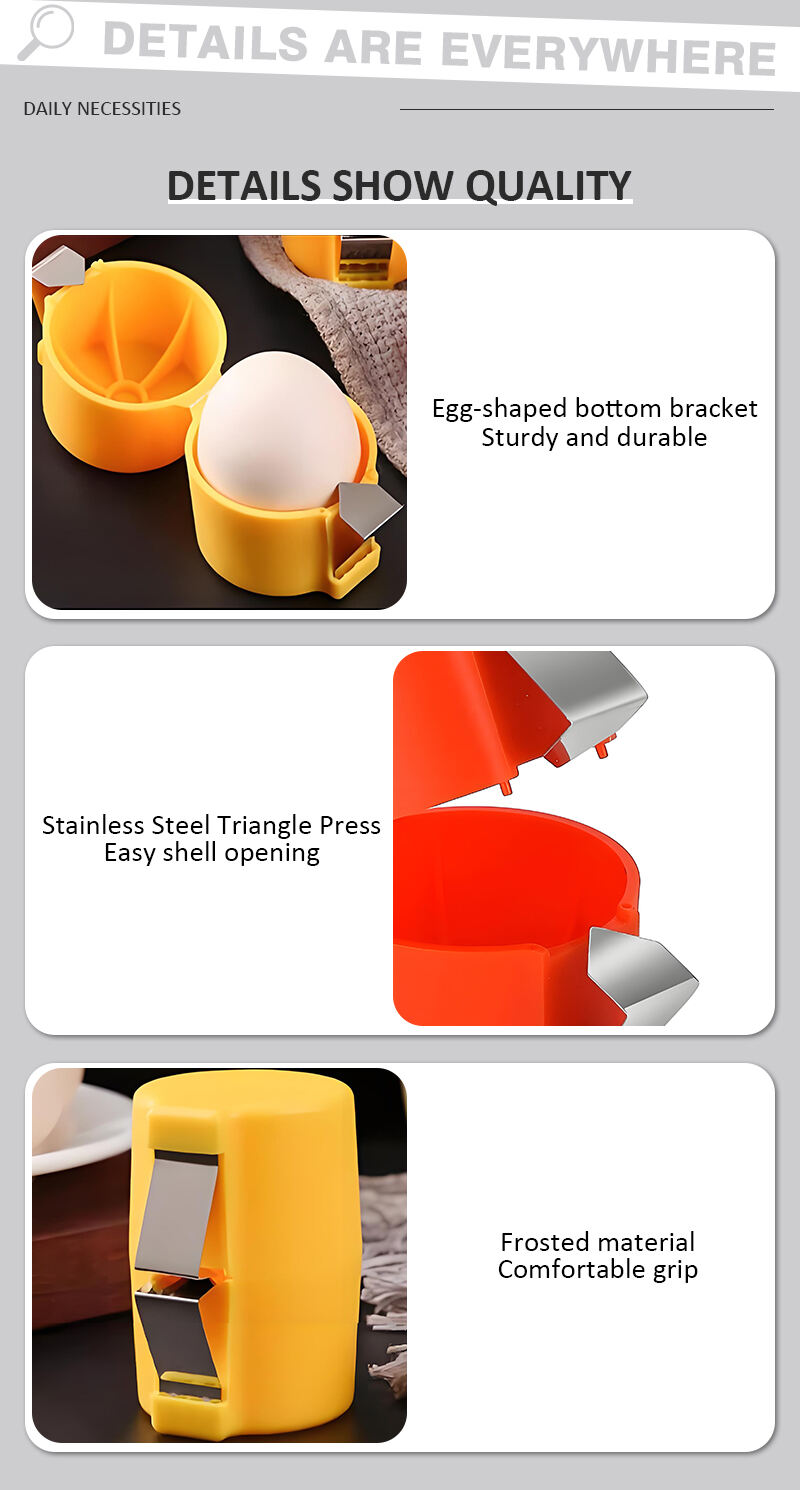 2025 Kitchen Manual Egg Separator and Cracker Opener Steel Plastic Gadgets for Home Baking New Manual Egg Shell Opener details