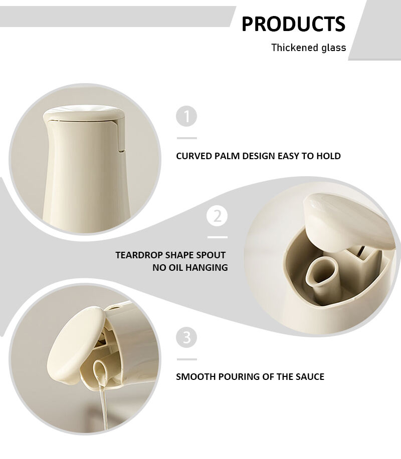 product hot home use automatic opening and closing gravity glass oil pot with lid condiment bottle vinegar bottle oil bottle-5